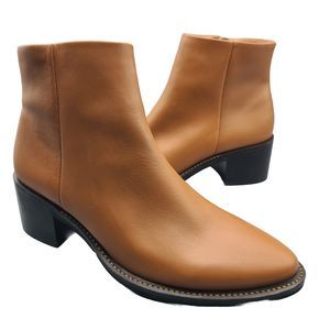 ECCO Women’s ankle boots Sartorelle brown leather heel zipper  sz 6-6.5 37 new